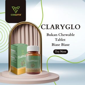 ClaryGlo by CogVita Chewable Tablets for Sleep well, calm, focus, energy whitening supplement produk putih