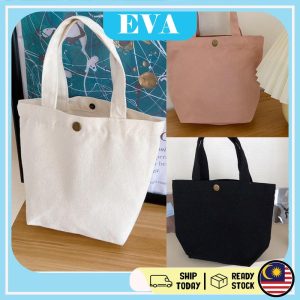 READY STOCK EVA Women Bag Mini Canvas Bag Korean Version Macaron ins style bag Simple& Small handbag Tote Bag Bags Pocket Zipper Totebag