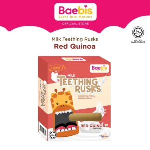Baebis Teething Rusks Biscuit (Red Quinoa) -Safe & Soothing Teething Aid baby bites snekbayi 6bulan