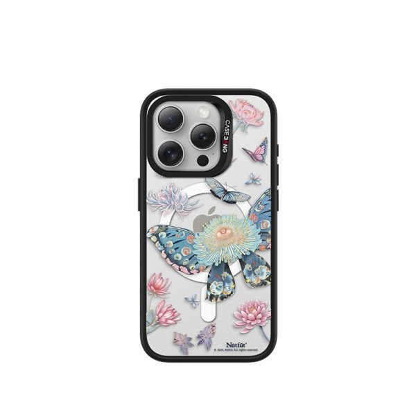 ImagiSnap, CASEBANG, Reka Bentuk Rama-rama Oriental, Siri Taman Impian Oriental, Pengecasan Magnetik, Jenama bersama IP, Magsafe, Serasi dengan iPhone 13-16 dan Samsung S24 / 24 + / 24U / 25U, Beg Udara Balut Penuh, Empat Penjuru, Tahan Kejutan