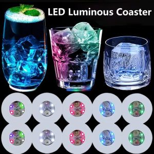 Lampu Coaster Botol LED, Pelekat Cawan Berkilau, 1 Keping, Sesuai untuk Pesta Rumah dan Perkahwinan, Hiasan Pesta dan Perayaan, Pelekat Cawan