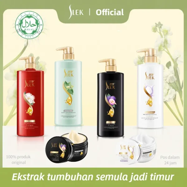 SLEK Syampu Kuatkan & Baiki Rambut dengan Ekstrak Biji Anggur dan Conditioner Masker Rambut