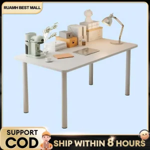 RBM-140CM Meja Belajar Studnet Study Table Meja Komputer Computer Table Writing Desk Home Office White Computer Table