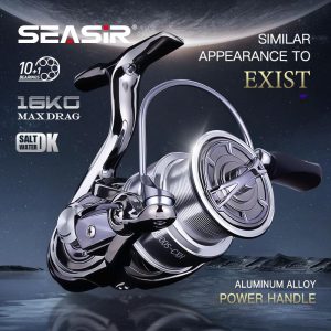 Pakar Seasir-Kekili pancing berputar DAIWAEXISTLT, pemegang kuasa yang sama, aloi aluminium, 10 + 1BB, nisbah gear 6.3: 1/5.5: 1, seret maksimum 16kg, Logam, air masin, air laut, galas keluli tahan karat tertutup 1500-4000