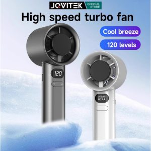 JQVITEK F41 Turbo fan – High-Speed Turbo Handheld Fan Exquisite Power, Elegant Comfort, Cool breeze, Up To 120 Levels speed