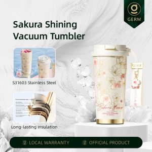 GERM Sakura Coffee Cup 500ml S31603 Stainless Steel Thermos Bottle Leakproof Water Bottle Tumbler