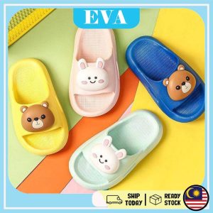 READY STOCK EVA Cute Cartoon Kids Slippers Boys and Girls Design Bottom Non-Slip