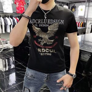 Kemeja-T lengan pendek leher bulat lelaki, baharu, Ringkas dan serba guna, Slim Fit, Perniagaan, kasual, musim panas
