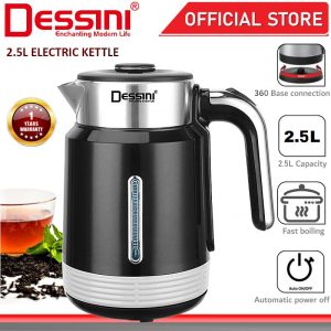 DESSINI ITALY 2.5L Stainless Steel Electric Kettle Automatic Cut Off Boiler Jug Teapot / Cerek