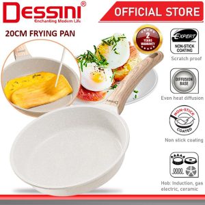 DESSINI ITALY 20CM Euro Grill Steak Frying Pan Induction Non Stick Pot Bowl Wok Casserole Cookware Tool PERIUK
