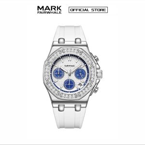 【100% Authentic】Jam tangan sukan kalis air wanita, kronograf kuarza bertatahkan berlian ringkas, pelbagai fungsi, ringan, mewah, trend fesyen, 3590 Watches Bead