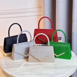 Beg Pesta Malam, Fesyen, Untuk Wanita, dengan Labuci, Sesuai untuk Perkahwinan, Cengkaman Bahu Mini, Beg Tangan, Beg Gelang Tangan