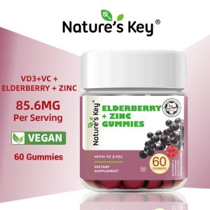 [Promote] Nature's Key Gummy Sambucus + Zink membantu meningkatkan daya tahan tubuh. Mengandungi ekstrak elderberry, zink, vitamin D3 dan vitamin C dalam formulasi gummy tanpa gula yang sesuai untuk pengguna dewasa
