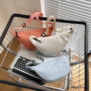 2024 U Fashion Korean Canvas Bag Female Student Shoulder Bag Casual Underarm bag Beg Perempuan viral Canvas Crossbody Wanita Selempang