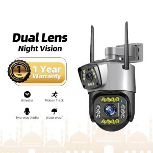 【WATERPROOF to tropika menyebabkan hujan】V380 V10 outdoor dual cam wifi cctv camera connect to phone waterproof 1080P HD home security night vision baby&pet care IP camera wireless surveillance Photography Kamera