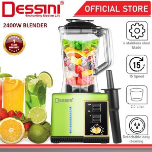 DESSINI ITALY 2L Stainless Steel Blender Grinder Mixer Juicer Extractor Food Processor Smoothie Ice Crusher / Pengisar
