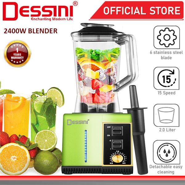 DESSINI ITALY 2L Stainless Steel Blender Grinder Mixer Juicer Extractor Food Processor Smoothie Ice Crusher / Pengisar