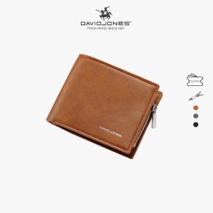 Dompet Lelaki, David Jones Paris, Diperbuat daripada Kulit PU, Saiz Kecil, Dompet Syiling, DJ0060-C / L
