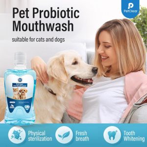 Pencuci Mulut Haiwan Peliharaan, PetClear, untuk Kucing dan Anjing, 380ml, Membersihkan Gigi, Gusi Sihat, Nafas Segar, Tidak Perlu Memberus