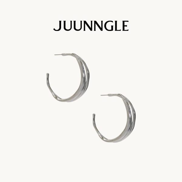 Anting-anting Bulan Sabit, JUUNNGLE, Untuk Wanita, Anting-anting Berjuntai Minimalis, Barang Kemas Pelangsingan Muka, Hadiah Elegan untuknya, Aksesori Fesyen Bergaya