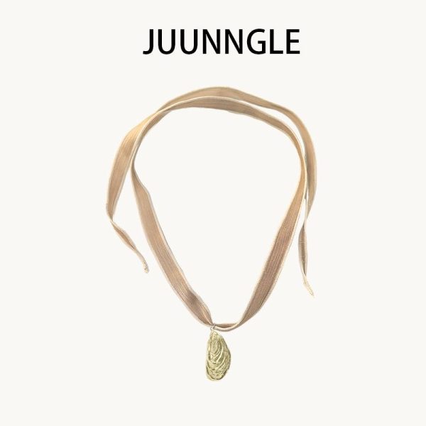 Kalung Reben Kerang, JUUNNGLE, Uniseks, Rekaan Niche, Reka Bentuk Asal, Mewah, Sesuai untuk Musim Bunga dan Musim Panas, Aksesori Tepi Laut, Hadiah Hebat