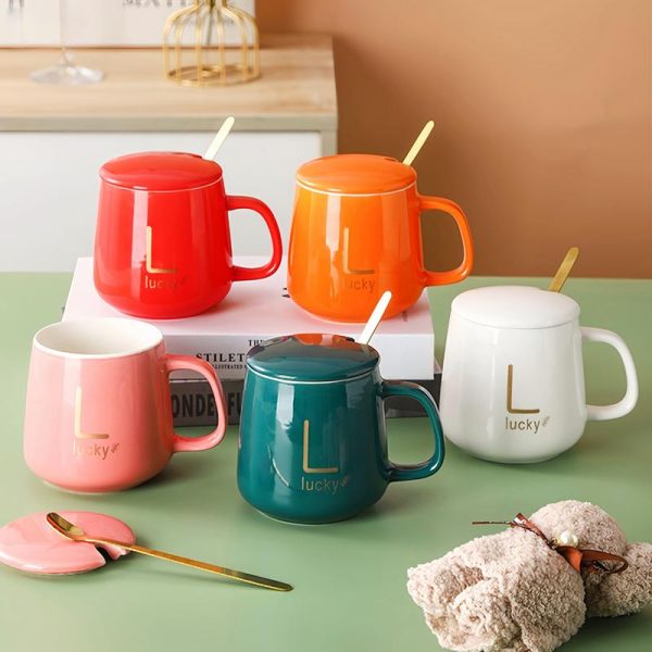 [COD+FREE Broken Replacement]Mug Cup Gift Set with Lid Spoon Bear Towel 6 Hours Thermal Retention Food Safe Elegant Design Birthday Anniversary Gifts for Couples