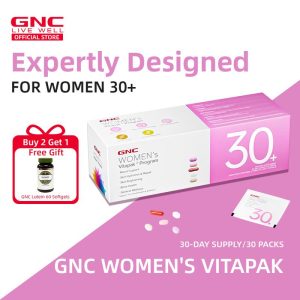 Program Mood Wanita, GNC, 30 +, 30 Pek, dengan Kolagen, Kalsium dan Sokongan Multivitamin, untuk Kulit, Tulang dan Kesihatan Umum