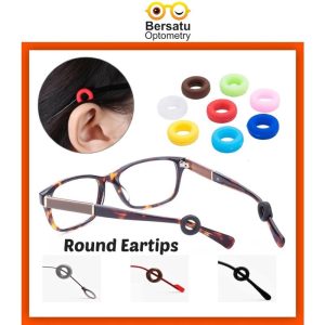 Round Silicone Eartips Anti Slip Ear Hook For Glasses Spectacle Sport Sunglasses holder retainer grip cermin mata Eyewear