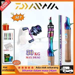2025 NEW DAIWA Full Set Pancing Terbaru: Joran Casting Karbon dan Reel Baitcasting 2 Bahagian. Color Rod sesuai untuk segala jenis kegiatan pancing luar ruangan7.2:1. Blue Alat Memancing Set Fishing Plastic Lure Outdoor Sports Equipment Green