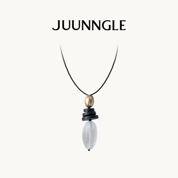 Kalung Zhougu Duodui, JUUNNGLE, Buatan Tangan Uniseks, Aksesori Jimat Tenaga, Hadiah untuk Teman Wanita, Choker Tulang selangka