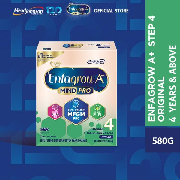 Enfagrow A+ Step 4 - 580g Original - MindPro Susu Milk Formula Powder Children Food
