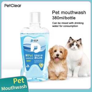 Pencuci Mulut Haiwan Peliharaan, PetClear, Boleh Diminum, untuk Membersihkan Gigi, Membersihkan Mulut, Memberi Nafas Segar, Sesuai untuk Kucing, Pencuci Mulut Haiwan Peliharaan