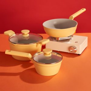 Cosmic Cookware Huat Huat Galaxy Trio Set + Cosmo Portable Stove