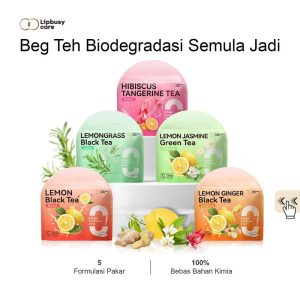 Teh Herba Halal, LIPBUSYCARE, 5 Perisa untuk Menyahtoksin, Lemon, Halia, Bunga Raya, Melati Hijau, Serai, Hitam, Serat Semulajadi, Sesuai untuk Badan, Bebas Gula, Minuman