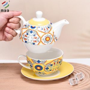 Set Teh, 3 dalam 1, Teko Hidangan Tunggal, Gaya Cina, Kalis Tumpahan Tangan, Mesin Cuci Pinggan Selamat, Pengekalan Haba, Padat, Sesuai untuk Kegunaan Rumah dan Pejabat, [COD] + Penggantian Percuma, [COD]