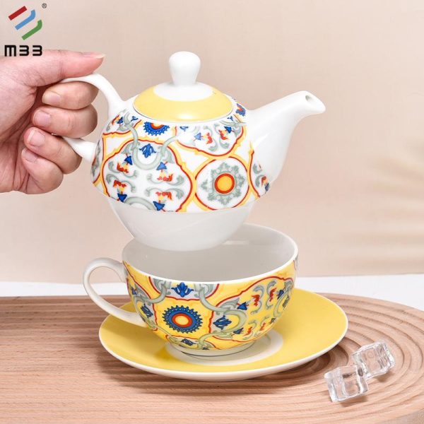 Set Teh, 3 dalam 1, Teko Hidangan Tunggal, Gaya Cina, Kalis Tumpahan Tangan, Mesin Cuci Pinggan Selamat, Pengekalan Haba, Padat, Sesuai untuk Kegunaan Rumah dan Pejabat, [COD] + Penggantian Percuma, [COD]