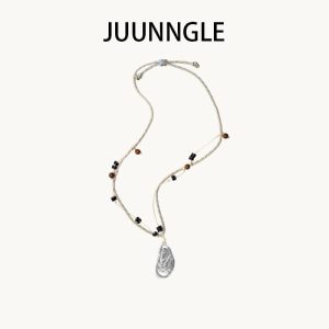 Kalung Nautilus, JUUNNGLE Zhougu, Uniseks, Reka Bentuk Minimalis Asal, Aksesori Musim Bunga-Musim Panas, Hadiah Bergaya untuk Teman Wanita
