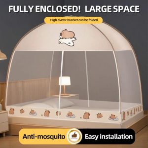 FDM Kelambu Pintu Berganda, Liputan Penuh, Sesuai untuk Saiz Tunggal / Berganda / Lebih Besar, Anti Nyamuk, Mudah Dipasang, Boleh Dilipat untuk Penyimpanan, Melindungi Bayi Bedding Nets