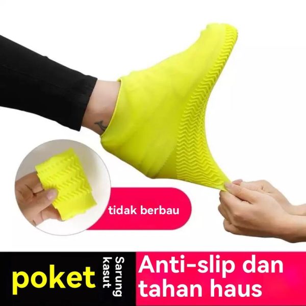 Penutup Kasut Hujan, Penutup Kasut Silikon, Kalis Air Unisex, Tidak Licin, Tebal, Tahan Pakai, Tahan Pakai, Luar, Tidak Basah