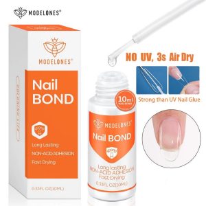Modelones Nail Glue for Press On Nails and Acrylic Nails,No need lamp,Fast Drying ,Super Strong Long Lasting Gel Nail Glue for Nail Tips, Safety Non-Acid Non-Toxic