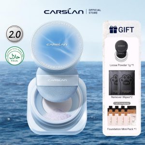 【New Version】CARSLAN 2.0 Bedak Setting Longgar Soft Focus Versi Sejuk,Tahan Air 24 Jam, Kawal Minyak, Bebas Talcum, 8g