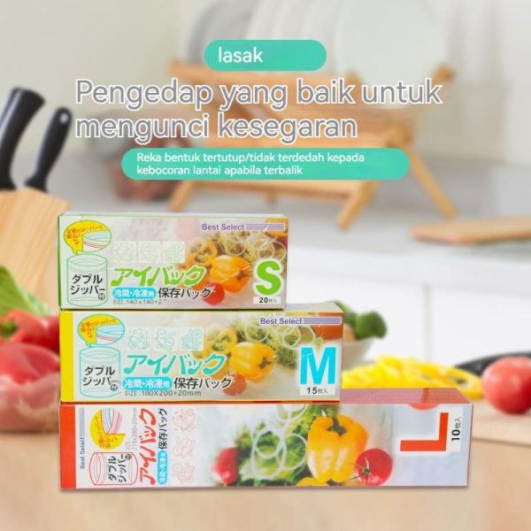Beg Pengedap Pengawetan Makanan Beg Makanan Lutsinar Isi Rumah Beg Pengedap Sendiri Bergaris Dua Beg Pengedap Makanan Boleh Diekstrak Tebal