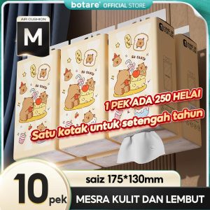 【10 pek】Botare Tisu Deluxe Lembut Bahagia,Corak capybara yang comel, Kusyen Udara Botare,1000helaian