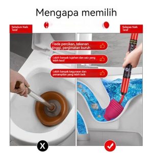 Taburan Tandas Dibuka untuk Tekanan Tinggi.Pembetung Tandas Tersumbat dengan Taburan.Alat Kegunaan Khas Taburan Yang Kuat Alat Hebat Supplies