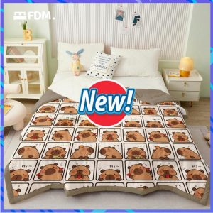 Kuilt Kartun, FDM, Diperbuat daripada 100% Fabrik Kapas, Bahan Lembut, Tersedia dalam Gred A, Mesra Kulit, Sesuai untuk Musim Bunga, Musim Panas dan Musim Luruh, Tersedia dalam 3 kaki / 5 kaki / 6 kaki Putih Bedding Soft