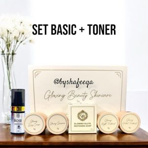 SET BASIC WITH TONER GLOW SKIN NEW PACKAGING 2025 Skincare Soap Toner