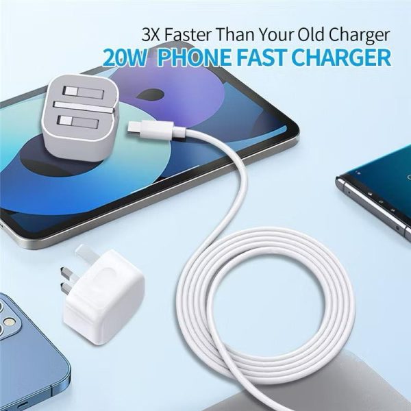 [COD] 20W 35W pengecas Fast Charger USB C Adapter With Cable Foriphone promax 11 12 13 14 15 Support FastCharging Accessories Kabel