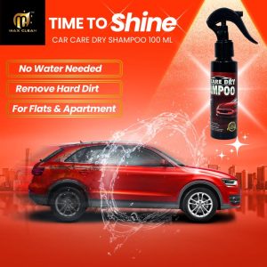 「Max Clean」Car Care Dry Shampoo 100ml – Cuci Kereta Tanpa Air, Hilangkan Tahi Burung & Getah Pokok, Tak Melekit, Selamat Untuk Cat, Sesuai Diguna Di Rumah atau Apartment