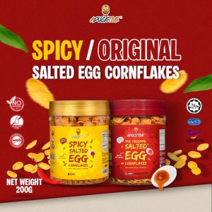 Aducktive Spicy / Original Salted Egg Cornflakes 200g | Snek Emping Jagung Telur Masin