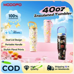 【MODOFO】 40oz Tumbler Thermos Bottle with Straw Aesthetic Tumbler Botol Air Tahan Sejuk Aquaflask Tumbler Stainless Steel Water Bottle modofo botol thermos Tumbler Murah